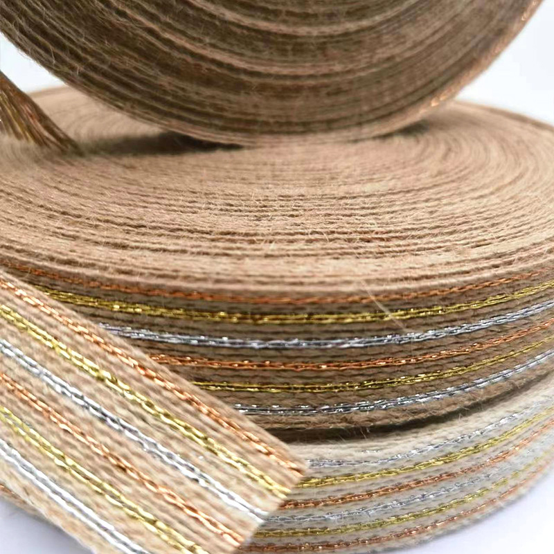 Jute Ribbon Eco Friendly Fishing Line 50% Jute 15% Polyester 35% Pe Material for Bags