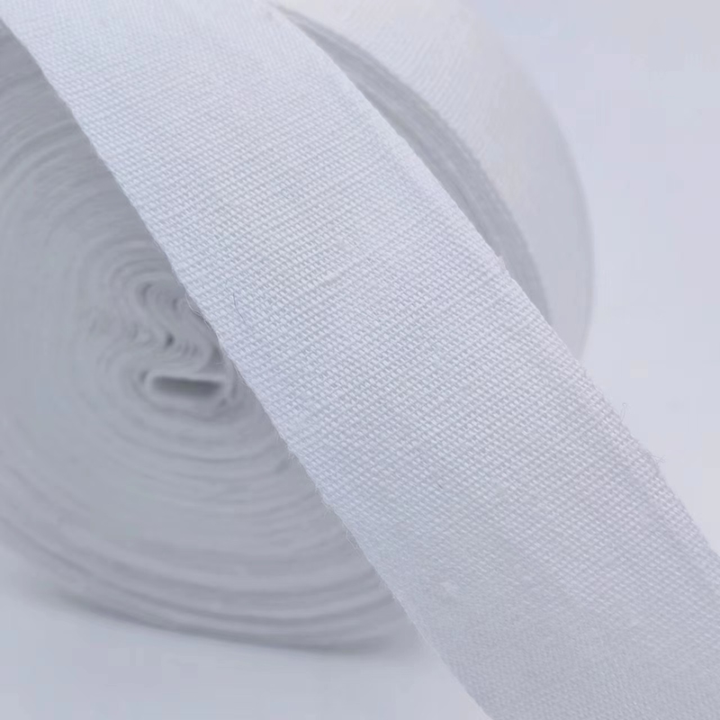 4cm White Linen Woven Christmas Wedding Decoration Handmade Ribbons and Customizable