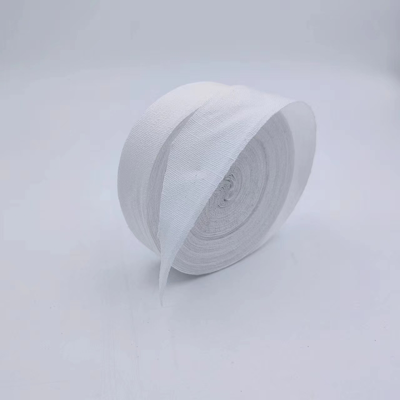 4cm White Linen Woven Christmas Wedding Decoration Handmade Ribbons and Customizable