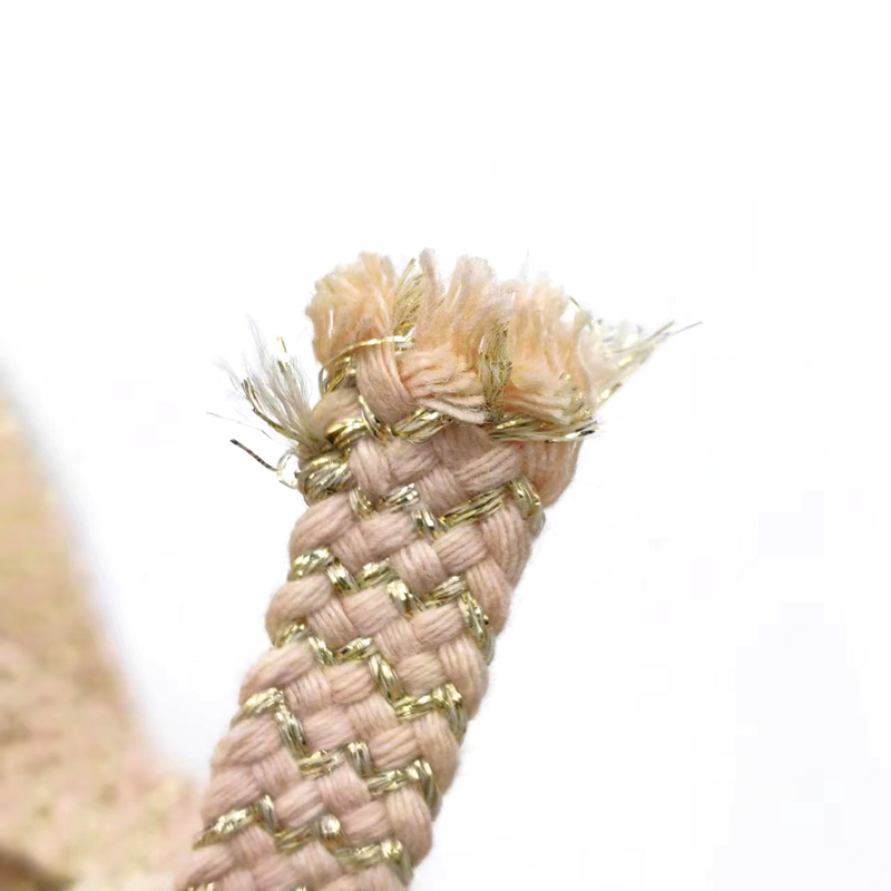 80% Pure Cotton 20% Polyester Cotton Flat Belt With Gold Thread Handwoven for Superior