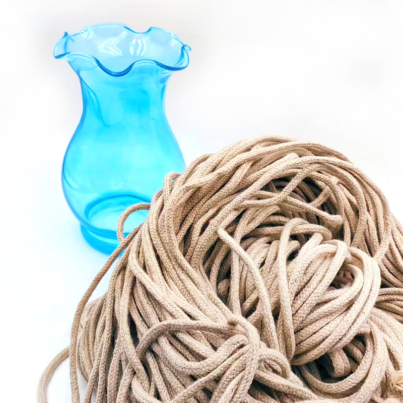 5mm Hollow Hemp Rope for DIY Clothing Accessories 100% Hemp Webbing Braided Jute Rope