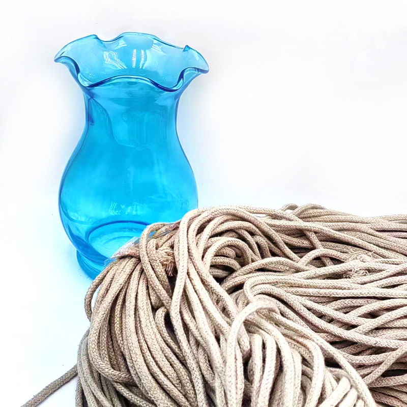 5mm Hollow Hemp Rope for DIY Clothing Accessories 100% Hemp Webbing Braided Jute Rope