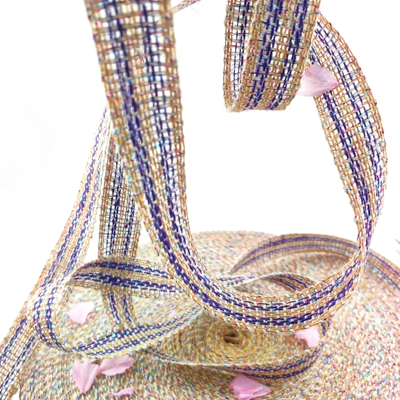 Webbing 25mm Woven Jute Ribbon for Christmas Holiday Decoration 100% Jute Burlap Fabric