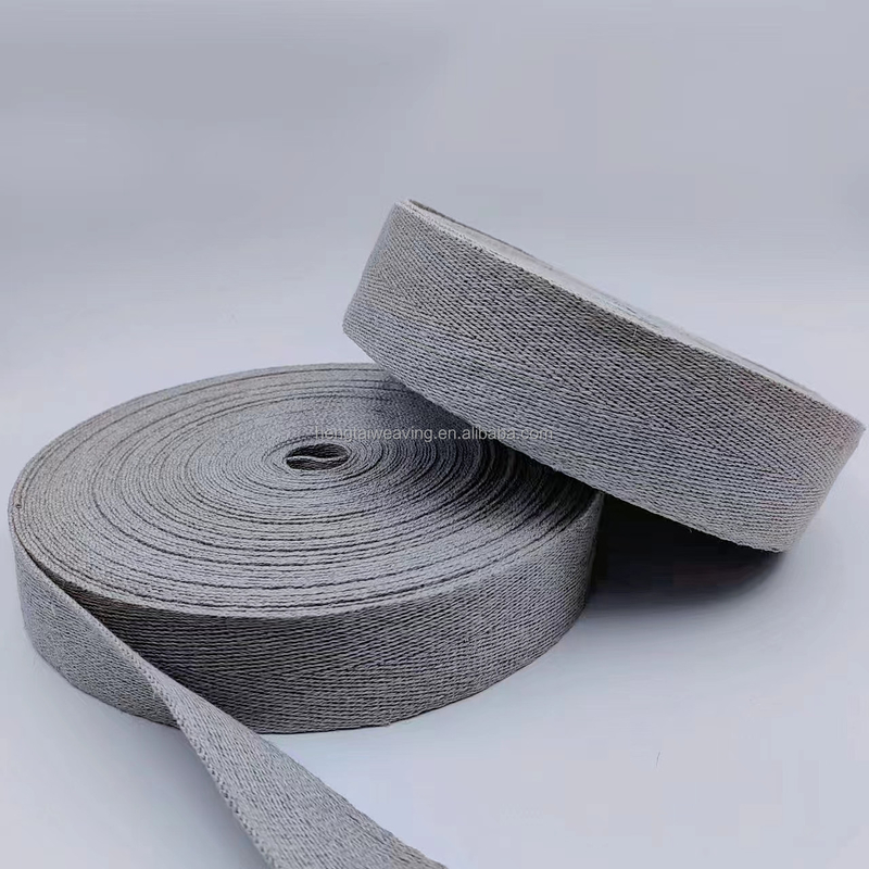 Hemp Weaving Straps for Bags Customized Size and Herringbone Pattern from Factories