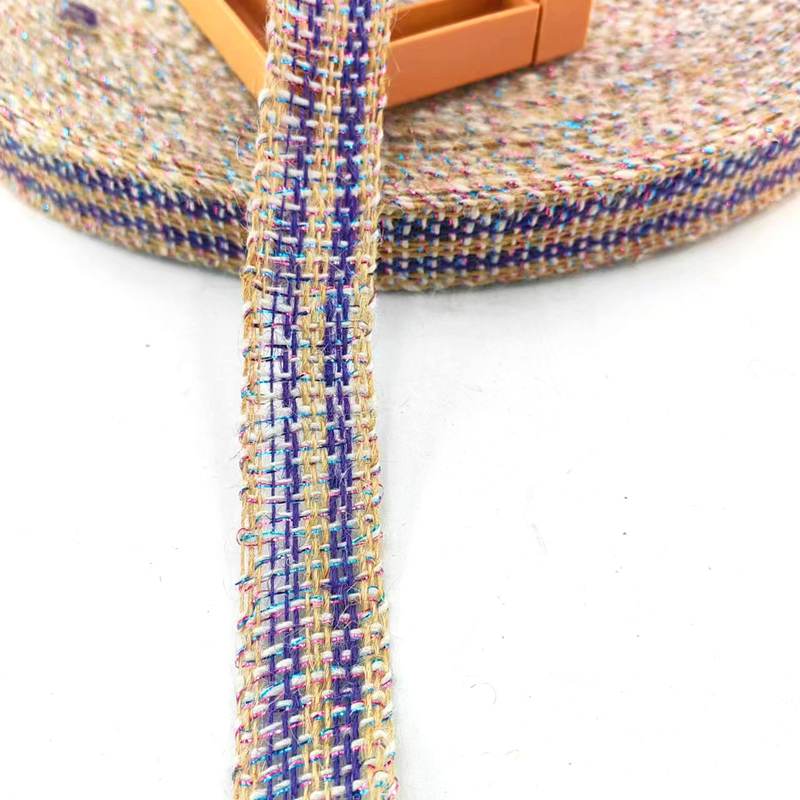 Webbing 25mm Woven Jute Ribbon for Christmas Holiday Decoration 100% Jute Burlap Fabric