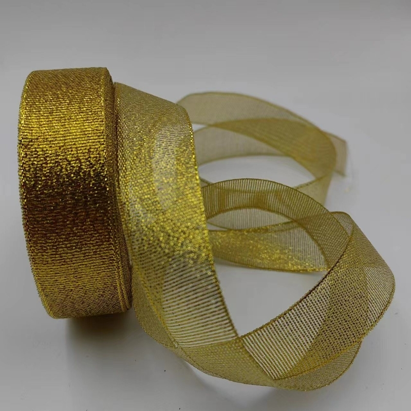 Customized Colors and Golden Onion Ribbon The Ideal Decoration for Christmas Bag
