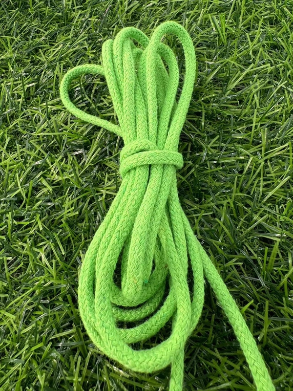 Customizable Diameter and Length Cotton Binding Woven Cotton Rope for Spot Green Color