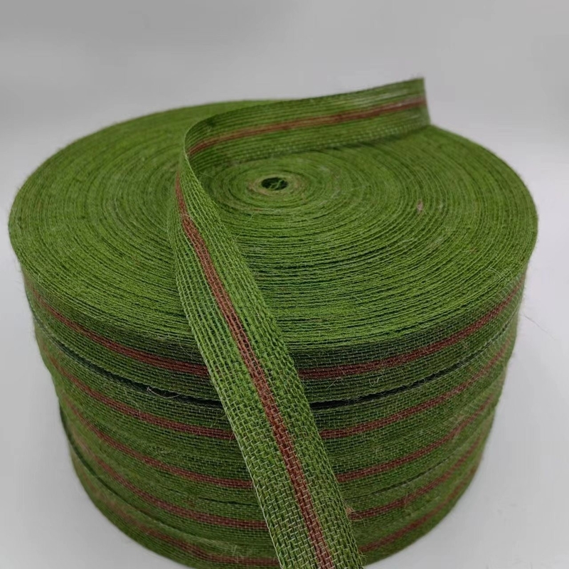 Manufacturers Direct Jute Webbing for Eco-Friendly Fishing Line in Green Jump Color