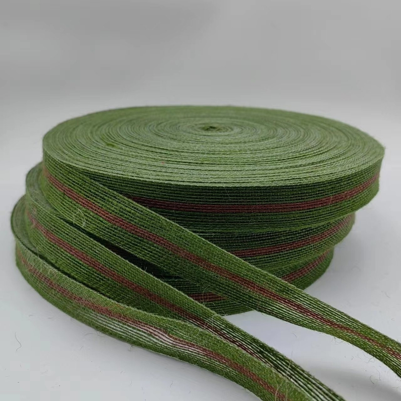 Manufacturers Direct Jute Webbing for Eco-Friendly Fishing Line in Green Jump Color