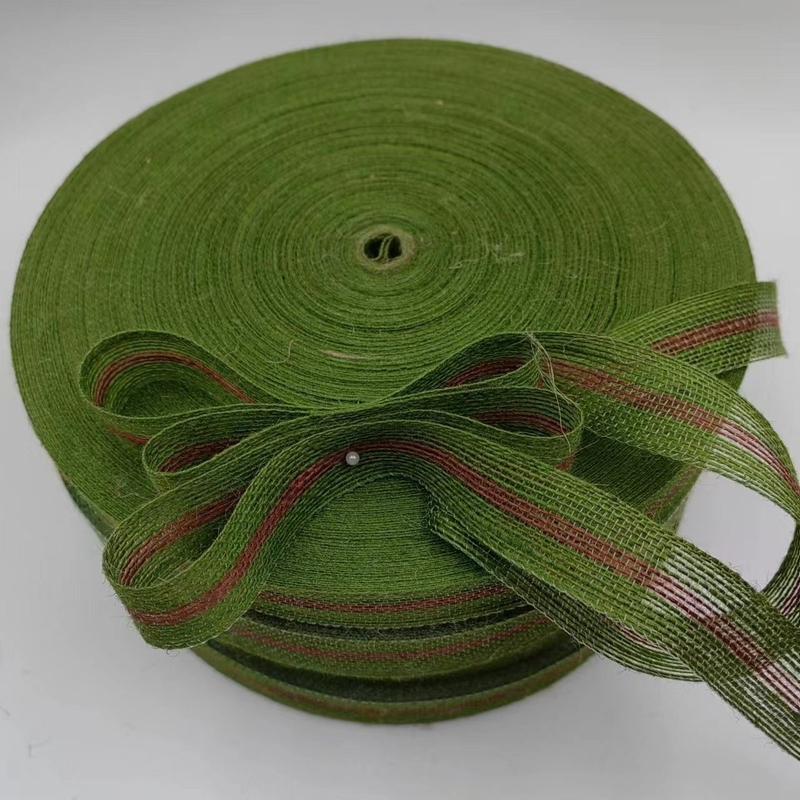 Manufacturers Direct Jute Webbing for Eco-Friendly Fishing Line in Green Jump Color