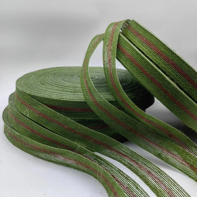 Manufacturers Direct Jute Webbing for Eco-Friendly Fishing Line in Green Jump Color