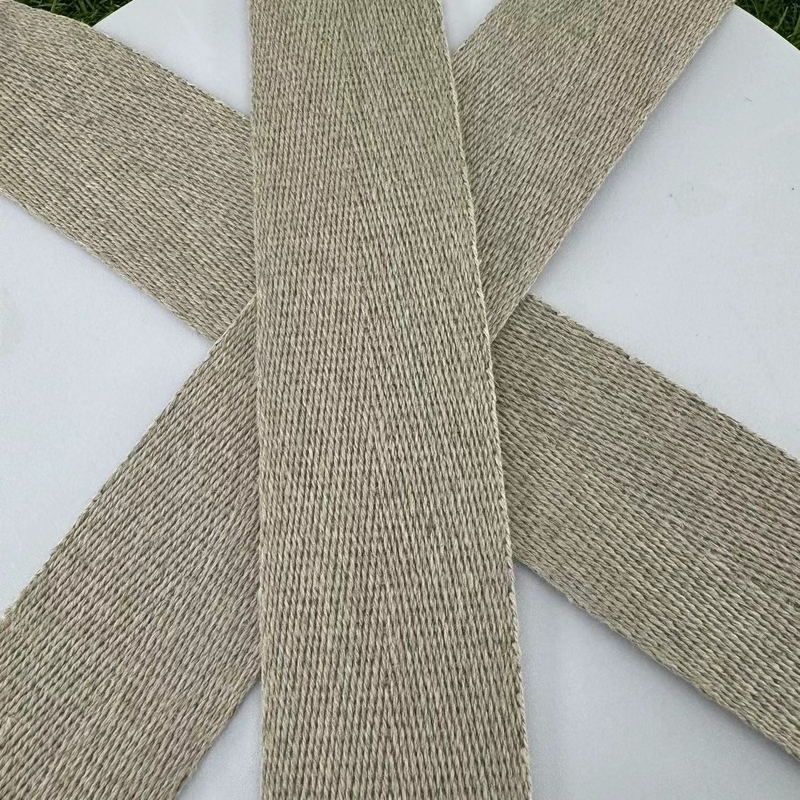 Hemp Weaving Straps Sustainable Advantage with Herringbone Pattern and Eco-friendly Fabric