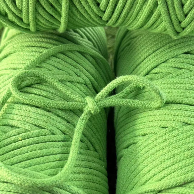 Cords Direct 30 Years Experience Green Cotton Braided Rope for Clothing and Accessories