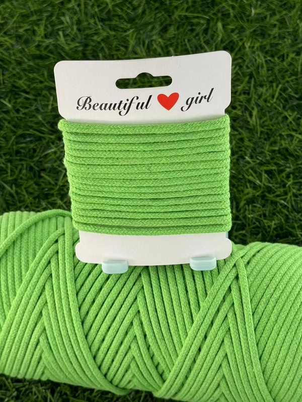 Cords Direct 30 Years Experience Green Cotton Braided Rope for Clothing and Accessories