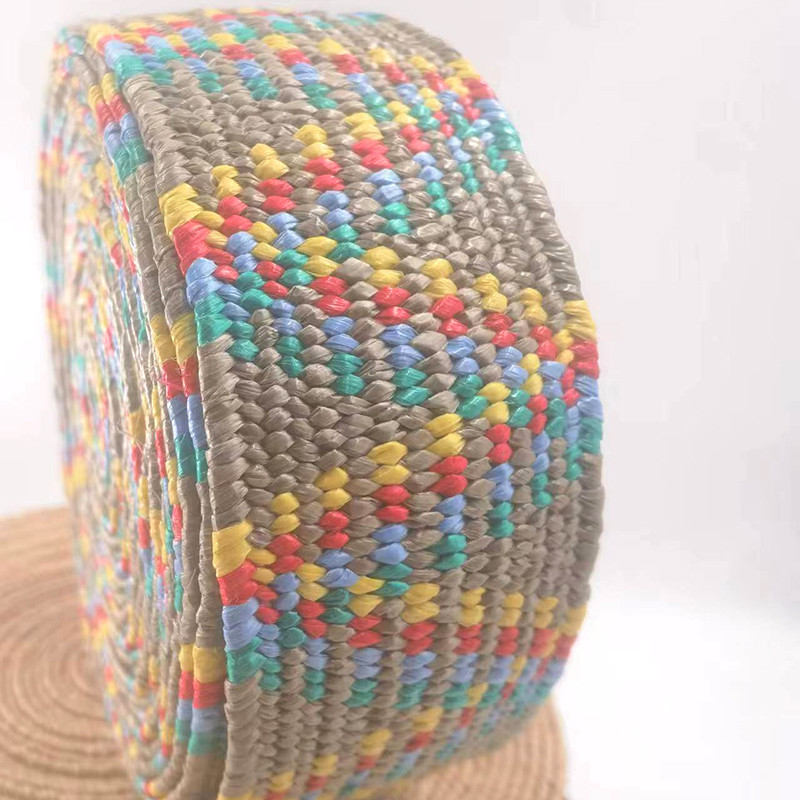 65% Straw 35 % Latex Braided Elastic Straw Braided Tape Elastic Belt Webbing for Shoes
