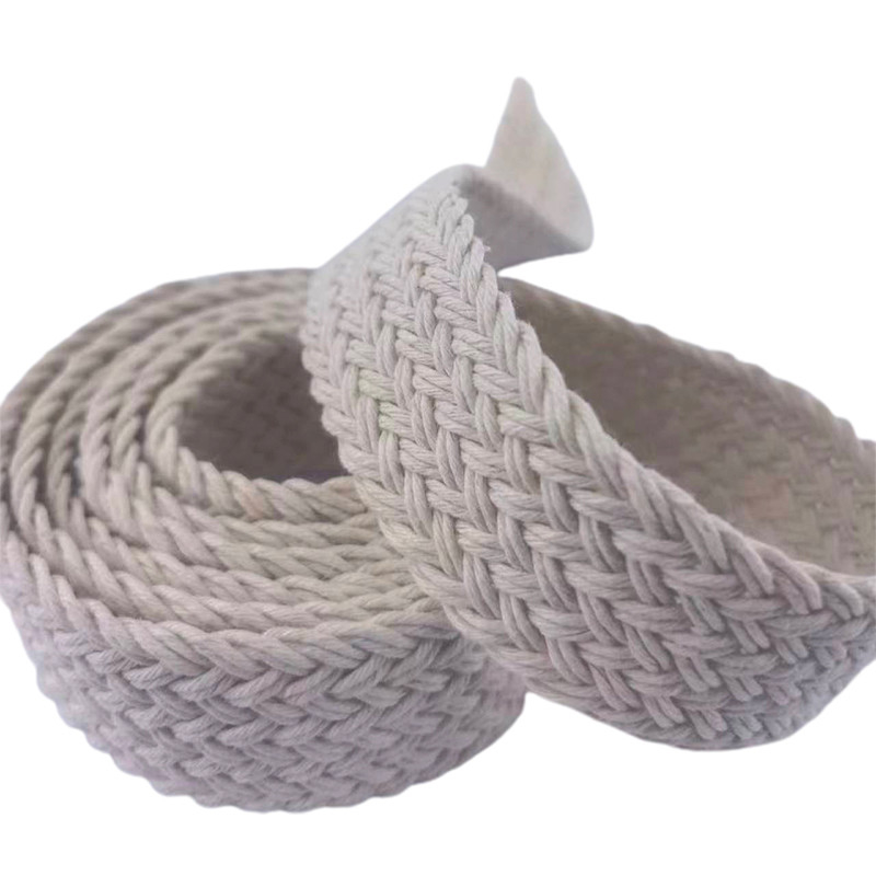 Sustainable Wax Cord Belt Roll Bag Woven Clothing Ribbon Webbing for Bag Customization