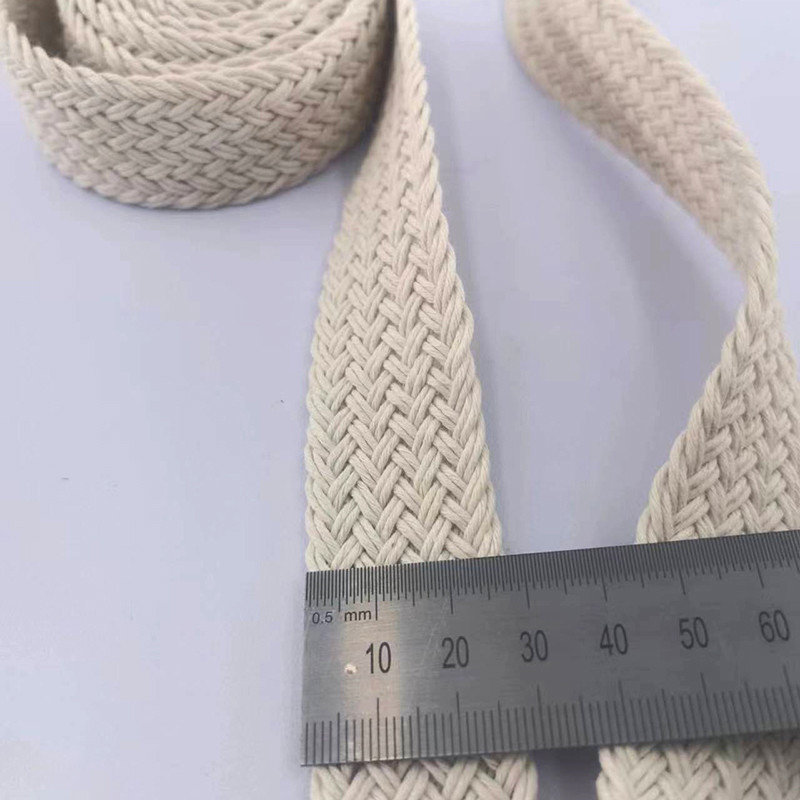 Sustainable Wax Cord Belt Roll Bag Woven Clothing Ribbon Webbing for Bag Customization