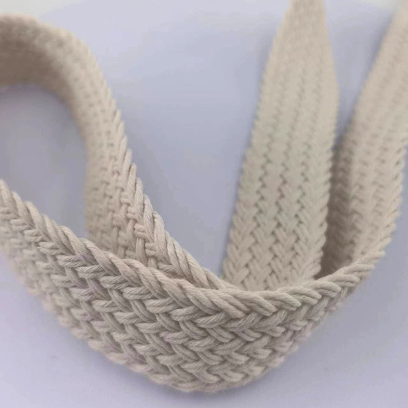 Sustainable Wax Cord Belt Roll Bag Woven Clothing Ribbon Webbing for Bag Customization