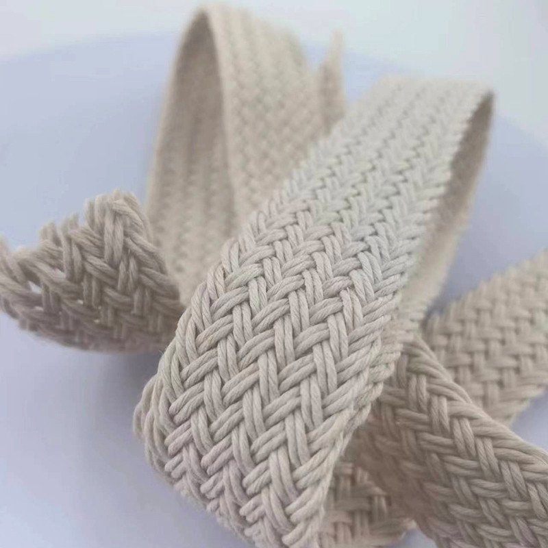 Sustainable Wax Cord Belt Roll Bag Woven Clothing Ribbon Webbing for Bag Customization