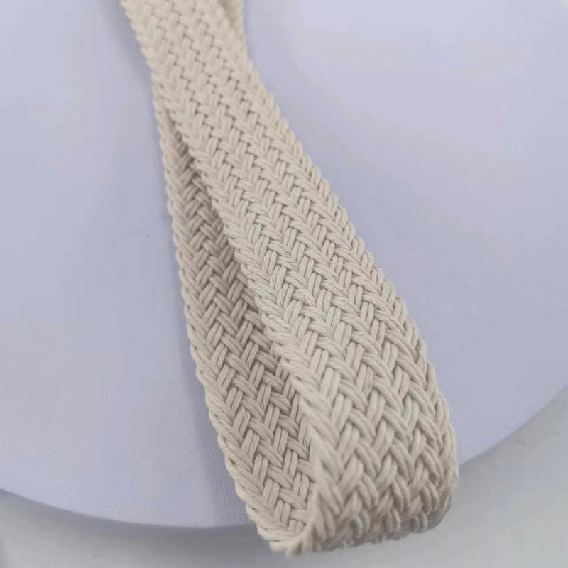 Sustainable Wax Cord Belt Roll Bag Woven Clothing Ribbon Webbing for Bag Customization