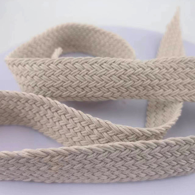 Sustainable Wax Cord Belt Roll Bag Woven Clothing Ribbon Webbing for Bag Customization