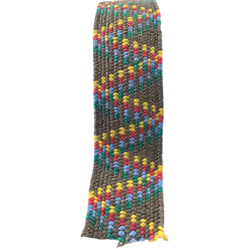 Sustainable Custom Color Silk Grass Elastic Braided Belt 2mm Thick Webbing Strap Roll 6cm Wide