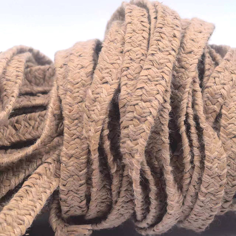 Customized Size 70% Paper 30% Polyester Woven Ribbon Webbing for Sustainable Straw Hats
