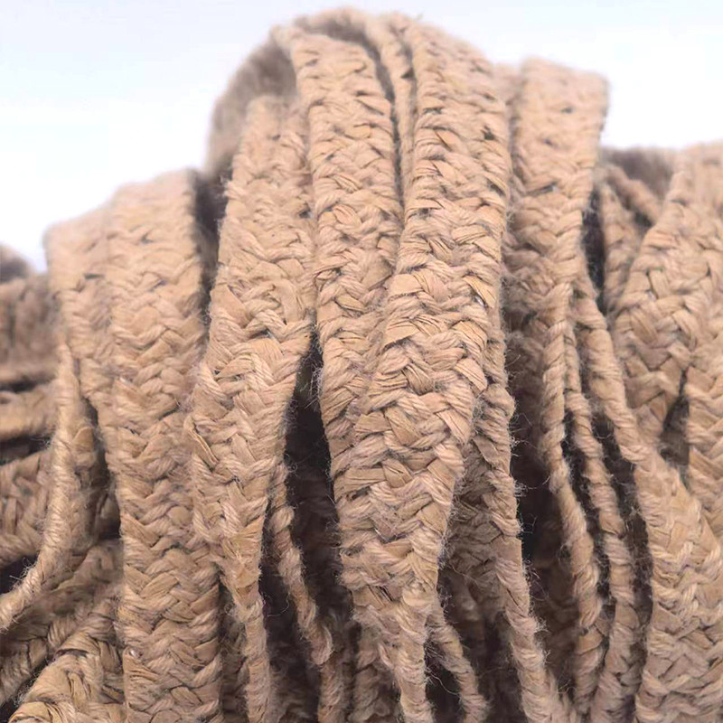Customized Size 70% Paper 30% Polyester Woven Ribbon Webbing for Sustainable Straw Hats