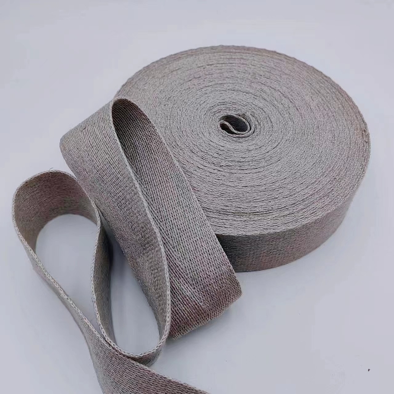 2024 Multiple Specifications Sustainable Plain Webbing For Bag Customized Colors Flax