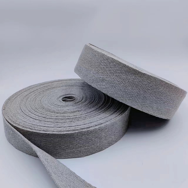 2024 Multiple Specifications Sustainable Plain Webbing For Bag Customized Colors Flax