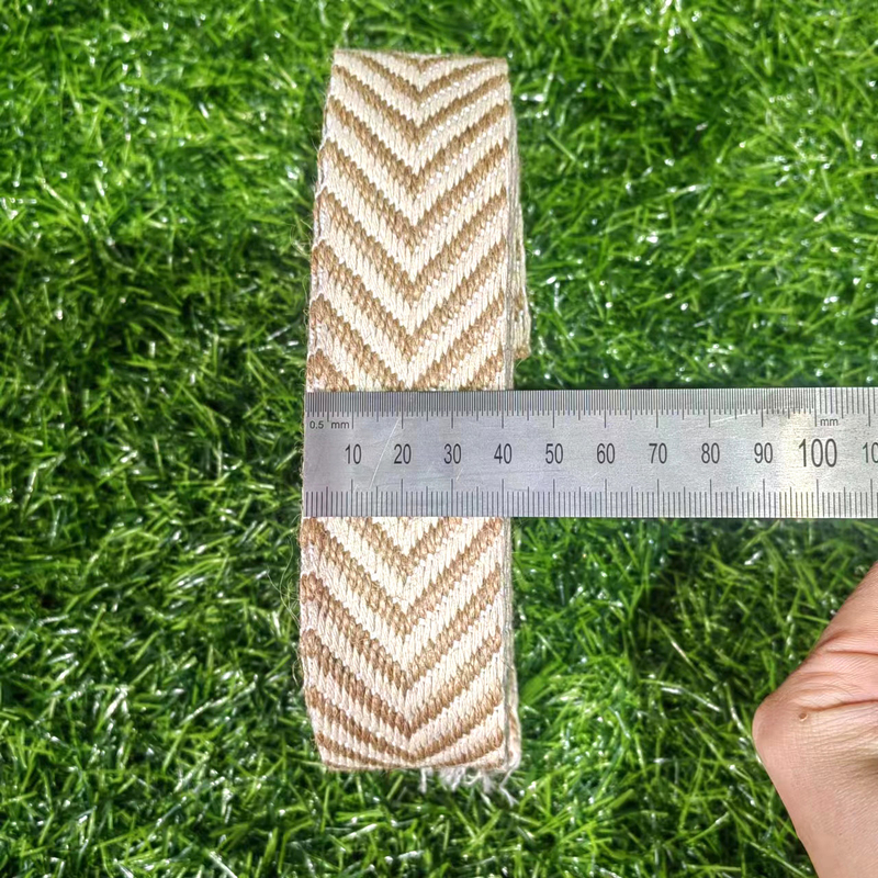 4cm Woven Belt Herringbone Grain jute webbing for Vintage Style Summer Hat Accessories