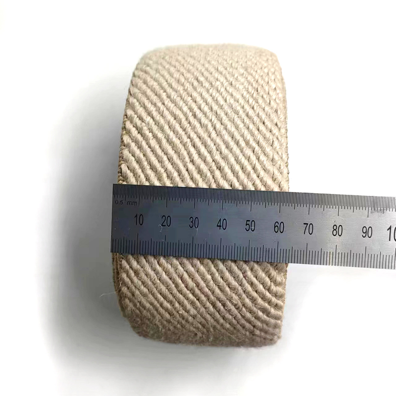50% Jute 40% Latex 10% Polyester Twill Elastic Webbing for Sustainable Shoe Material