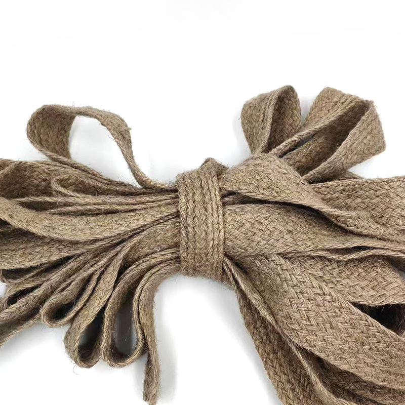 Sustainable 4cm Wide Hemp Braided Belt Jute Belts For Diy Handmade Gift Packing Decoration