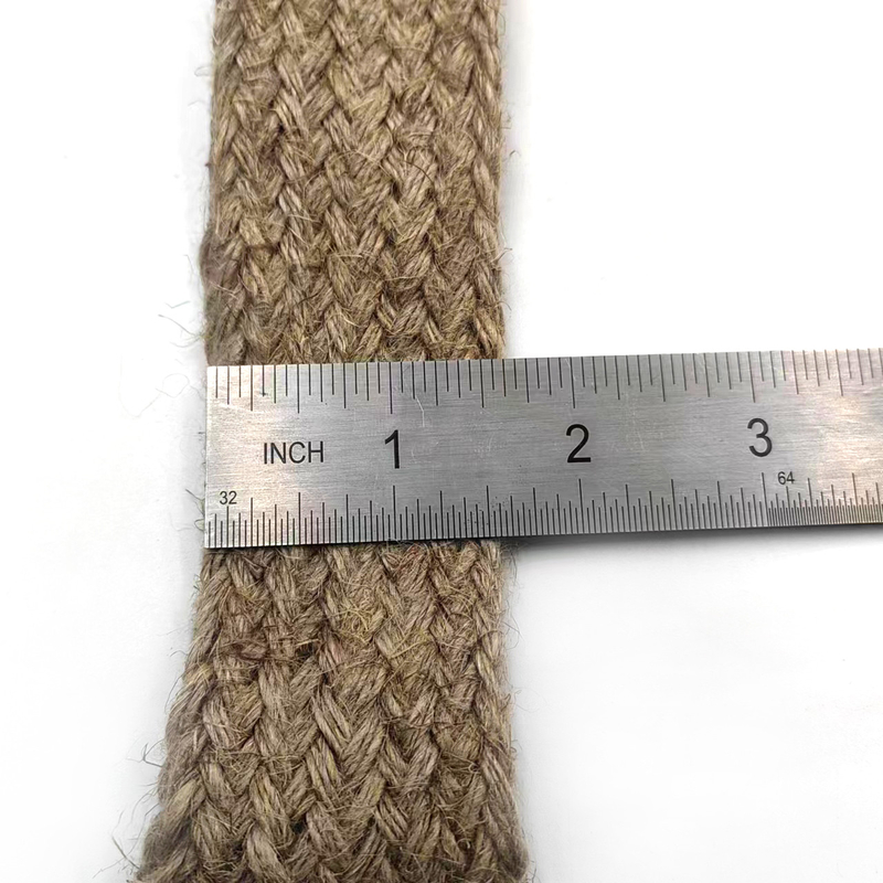 Sustainable 4cm Wide Hemp Braided Belt Jute Belts For Diy Handmade Gift Packing Decoration