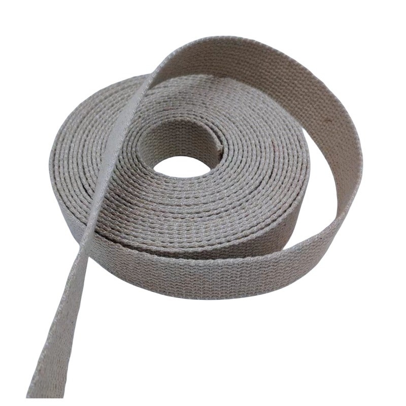 Production of Customized Colors Pure Hemp Garment Webbing with Plain Design