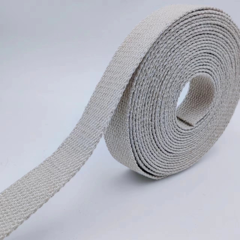 Production of Customized Colors Pure Hemp Garment Webbing with Plain Design