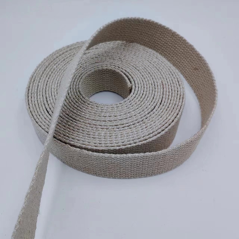 Production of Customized Colors Pure Hemp Garment Webbing with Plain Design