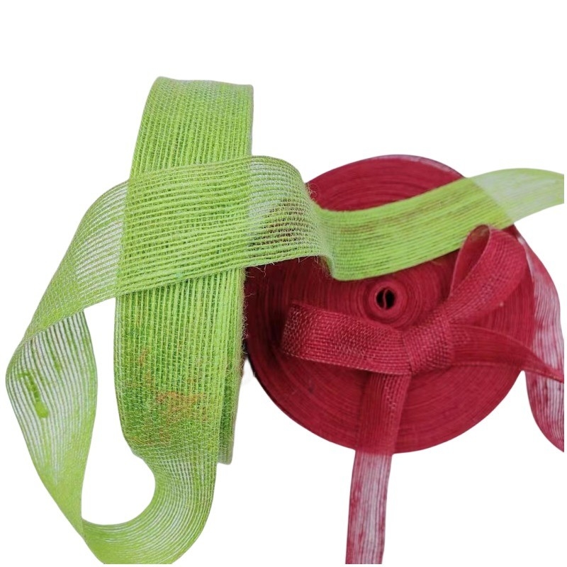Custom Jute Ribbon for Handmade Christmas Decor Support 7 Days Sample Order Lead Time