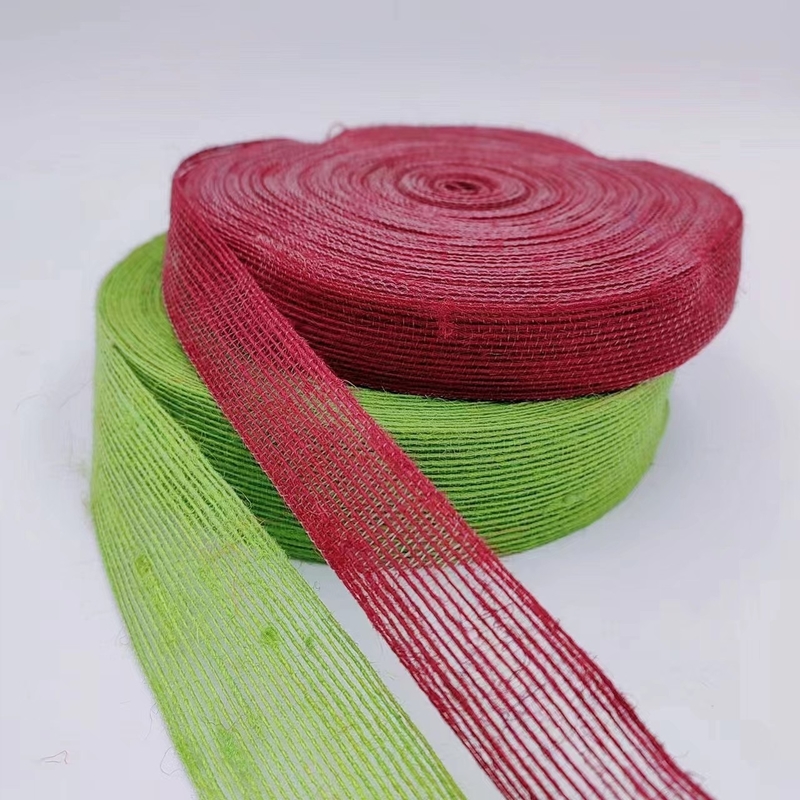 Custom Jute Ribbon for Handmade Christmas Decor Support 7 Days Sample Order Lead Time
