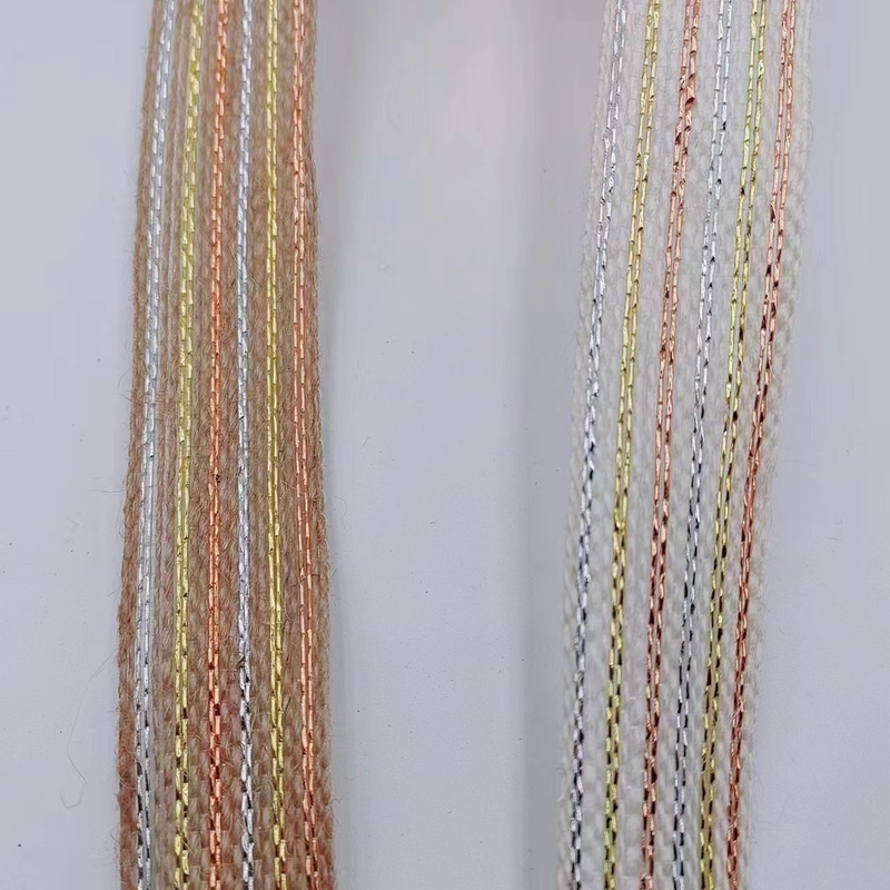 Plain Multi Specification Jute Environmental Protection Colored Gold Fishing Line Ribbon
