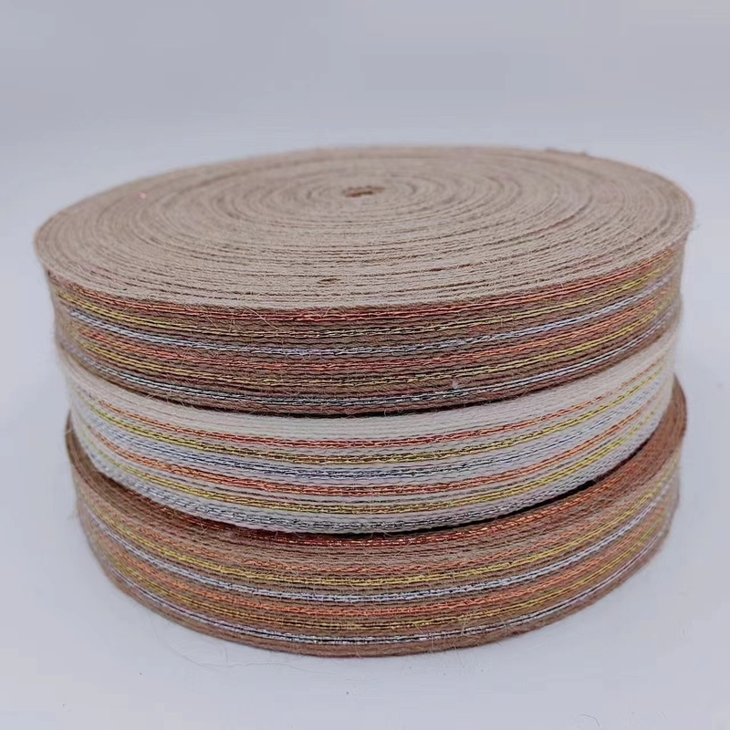 Plain Multi Specification Jute Environmental Protection Colored Gold Fishing Line Ribbon