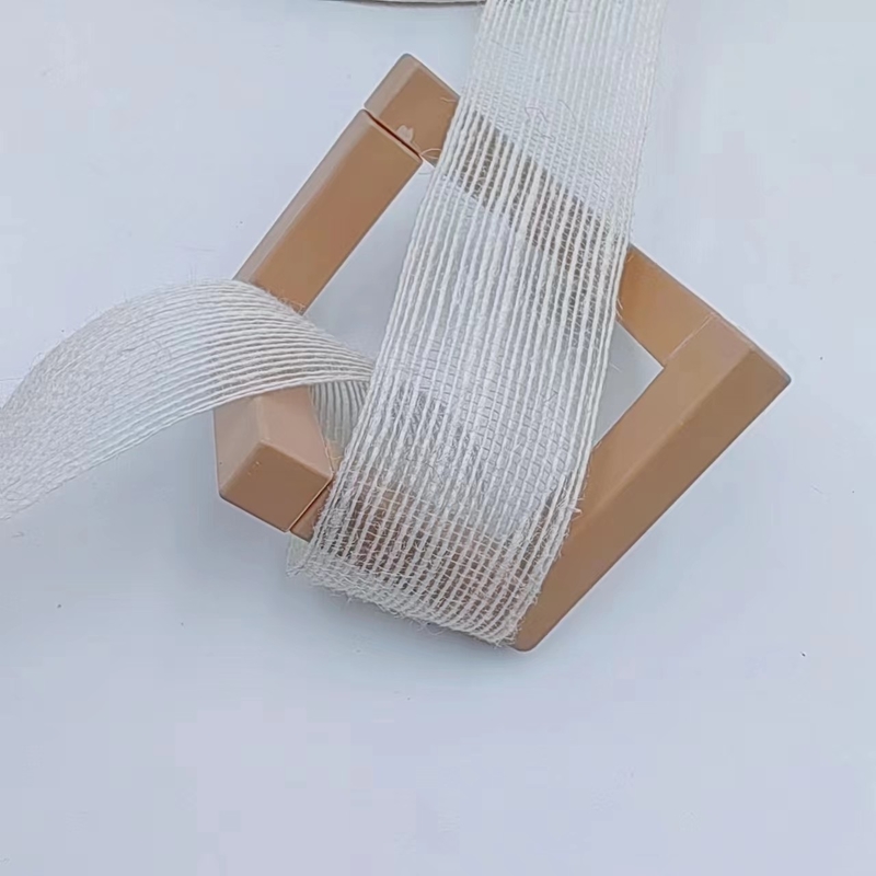 3.8cm Pure White Jute Woven Ribbon Perfect for Your B2B Decoration Projects and Needs