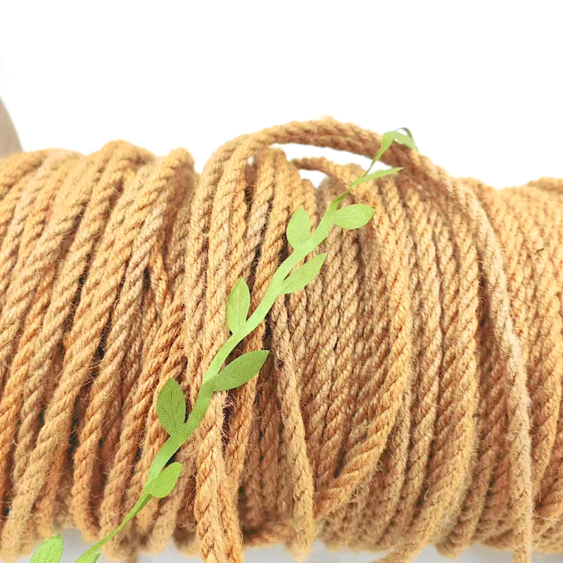 4mm Diameter Natural Jute Hemp Rope for DIY Decoration Handmade Crafts and Gift Packaging
