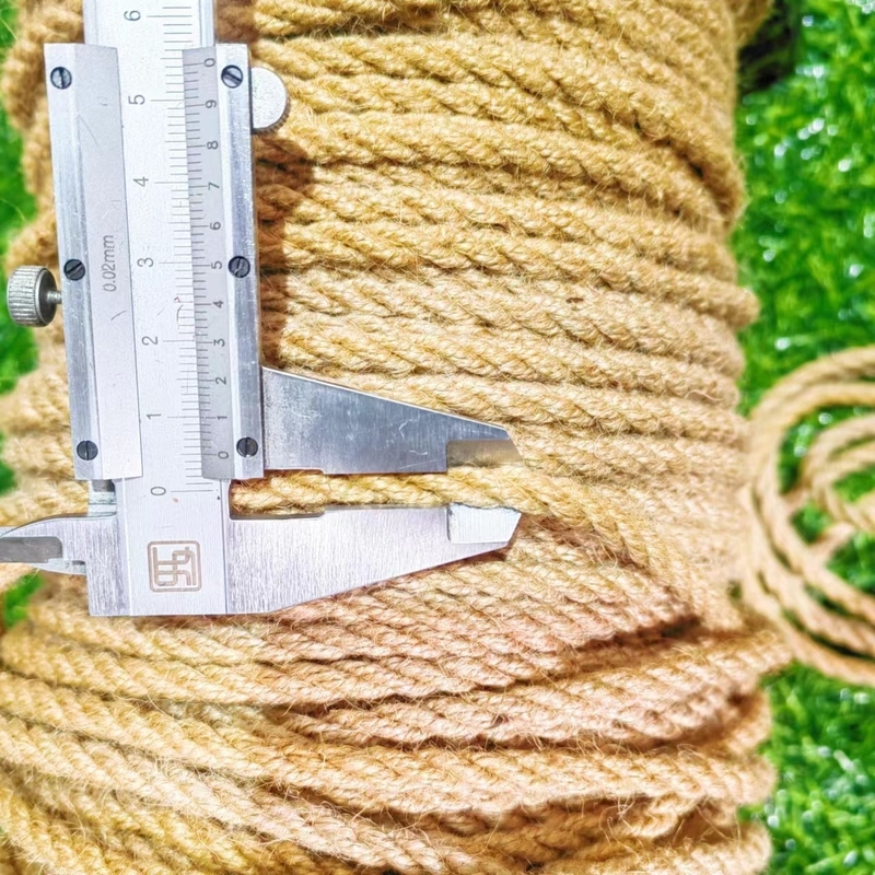 4mm Diameter Natural Jute Hemp Rope for DIY Decoration Handmade Crafts and Gift Packaging