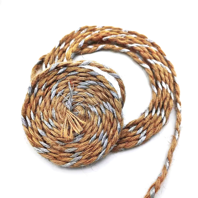 Revamp Your Garment Packaging with Silver Wire Braided Hemp Decorative Cord Jute Rope