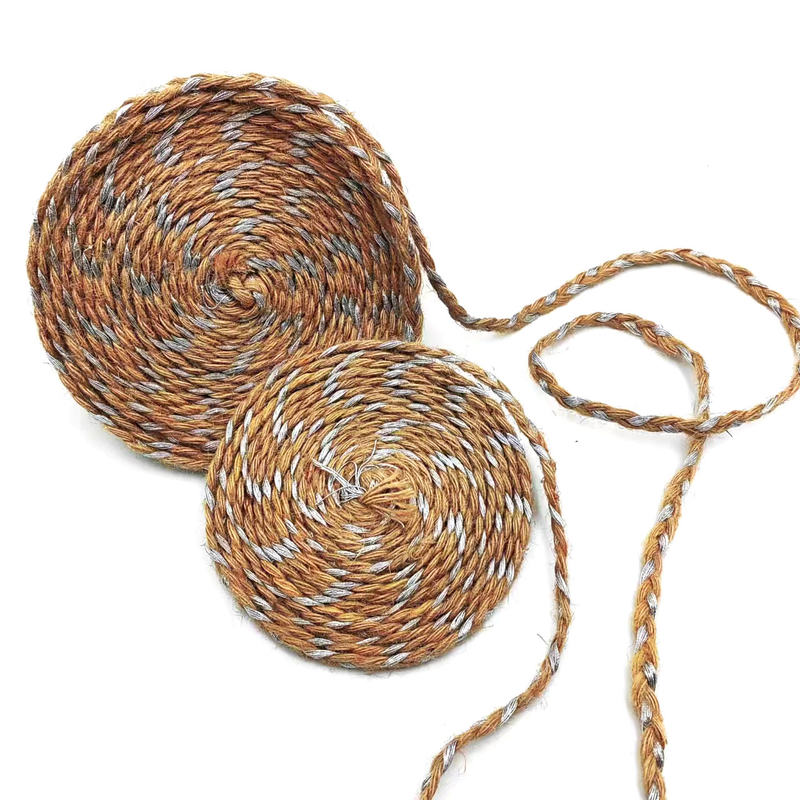 Revamp Your Garment Packaging with Silver Wire Braided Hemp Decorative Cord Jute Rope