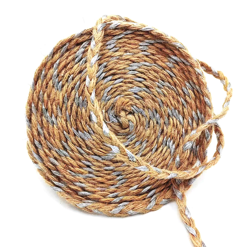 Revamp Your Garment Packaging with Silver Wire Braided Hemp Decorative Cord Jute Rope