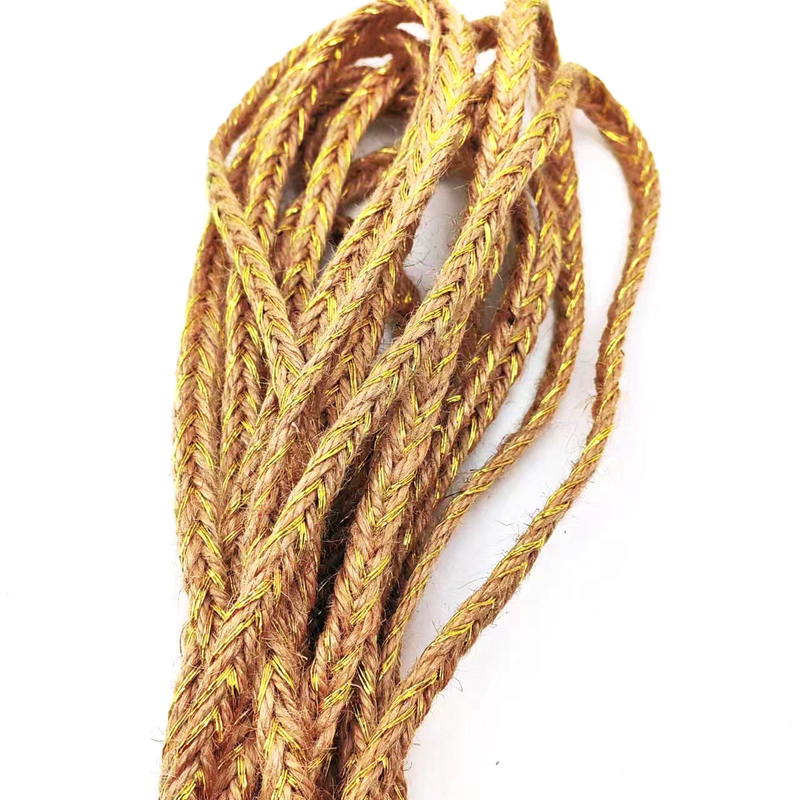 Revamp Your Garment Packaging with Silver Wire Braided Hemp Decorative Cord Jute Rope