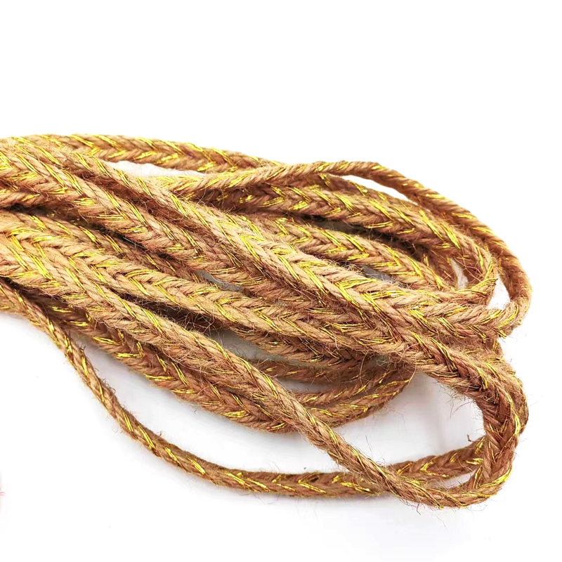 Revamp Your Garment Packaging with Silver Wire Braided Hemp Decorative Cord Jute Rope