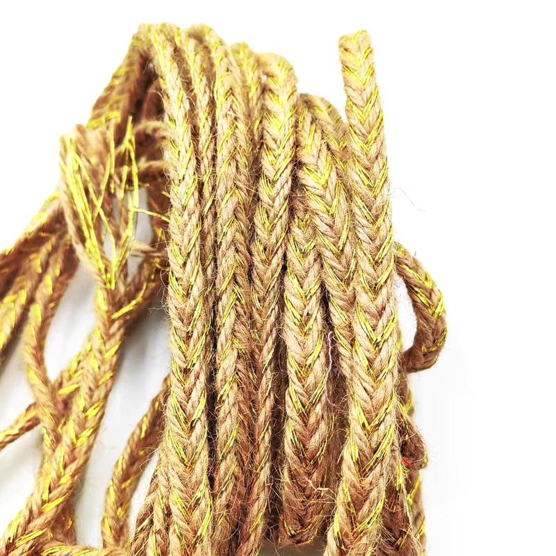 Revamp Your Garment Packaging with Silver Wire Braided Hemp Decorative Cord Jute Rope